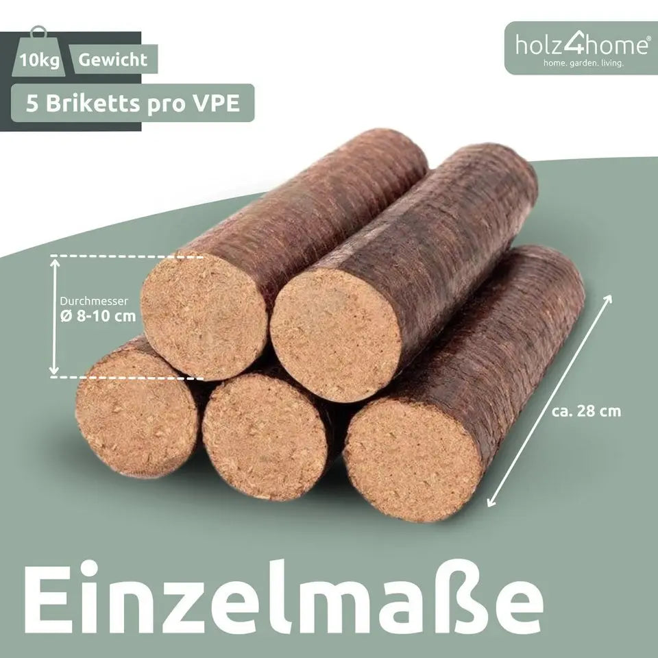 Holzbriketts aus Eiche 960 kg – Brennstoff für Kaminöfen