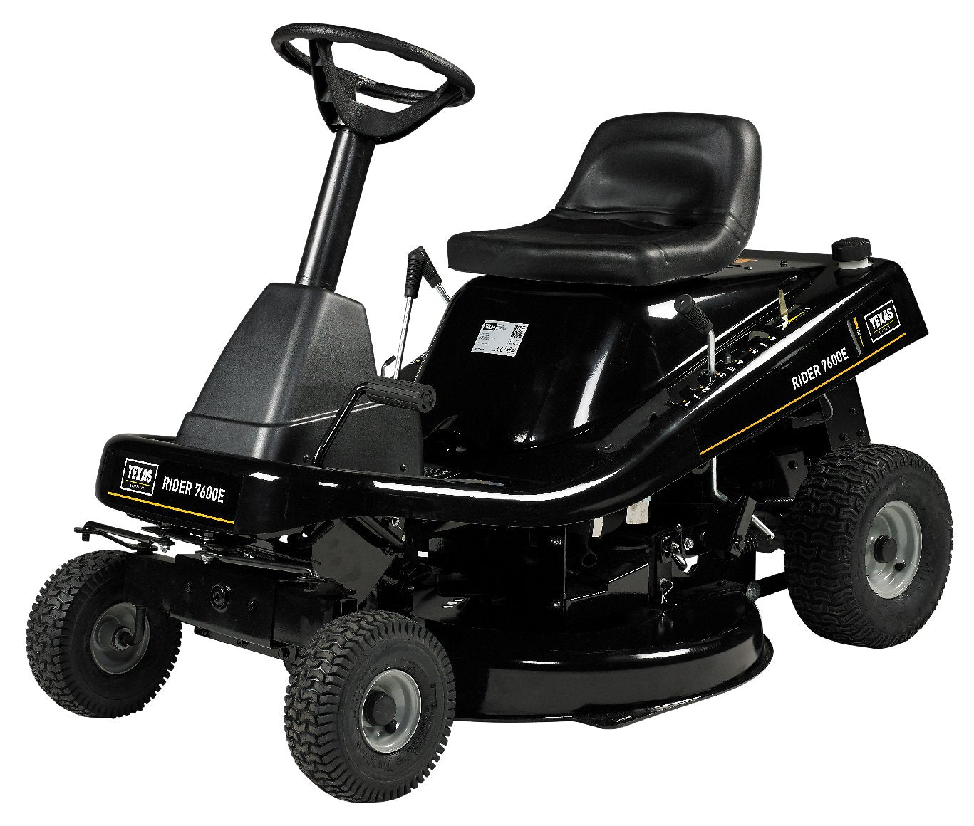 Texas Rider 7600E Aufsitzmäher 76 cm mit Mulchkit - 432 cm3 Seitenauswurf